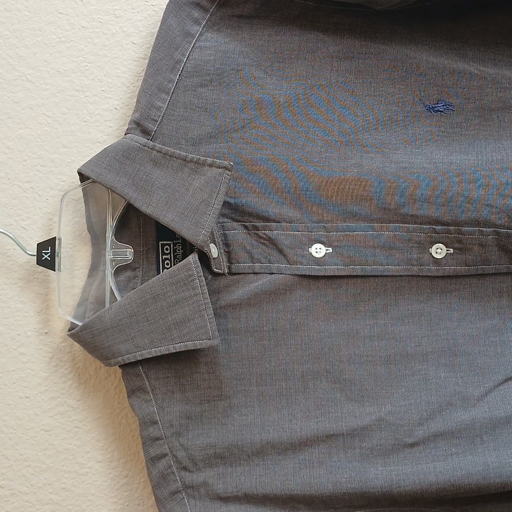 Polo Ralph Lauren "Philip" Men's Brown LS Dress Shirt Size 16 32-33 - Picture 4 of 8